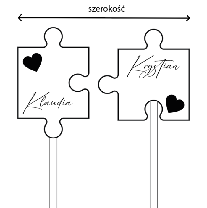 Topper ślubny - puzzle - obrazek 3