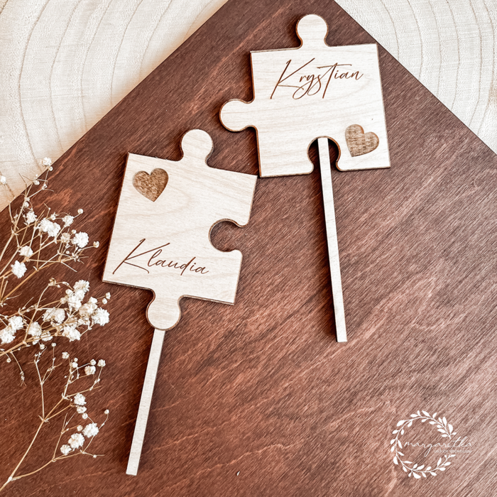 Topper ślubny - puzzle