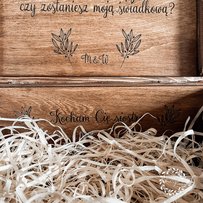 Pudełko z pytaniem " Czy zostaniesz moją świadkową/ moim świadkiem?" - obrazek 2