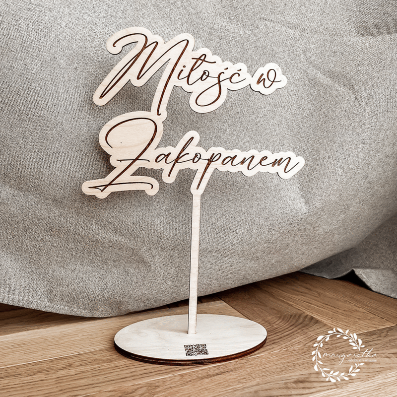 Numerki na stoły w formie nazw piosenek